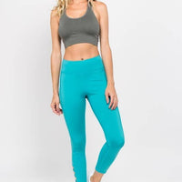 Lattice Ankle Cutout Activewear Leggings