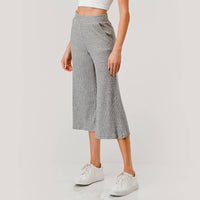 Brushed Rib Knit Lounge Capri