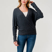 Crossover Dolman Style Sleeve Top