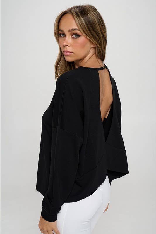 Cutout Long Sleeve Top