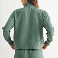 Luxe 1/4 Zip Rib Sweater