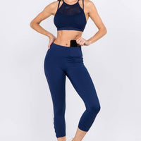 Active Crisscross Mesh Ankle Capri Legging