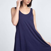 Twist Strap Low Back Dress with Pockets