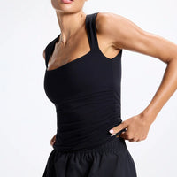 Cloud Square Neck Ruched Top
