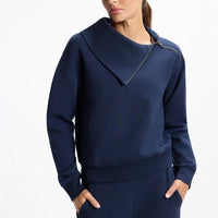 Ultrasoft Fleece Asymmetrical Half Zip