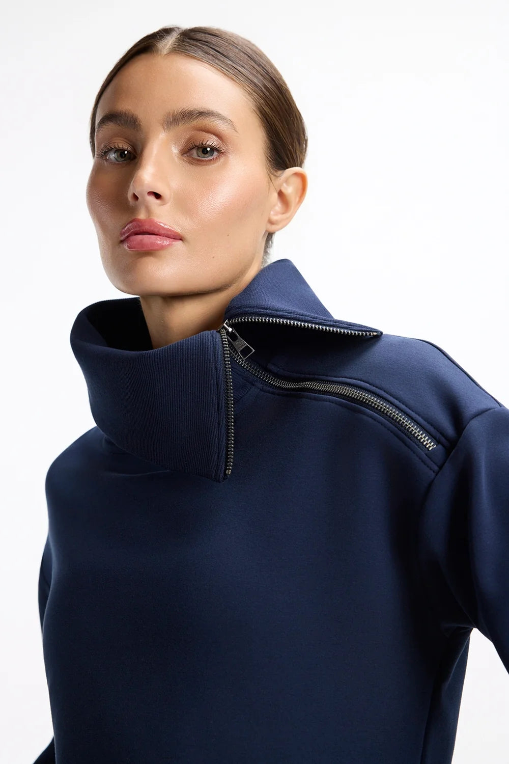 Ultrasoft Fleece Asymmetrical Half Zip