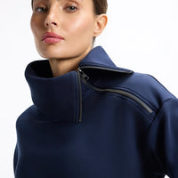 Ultrasoft Fleece Asymmetrical Half Zip