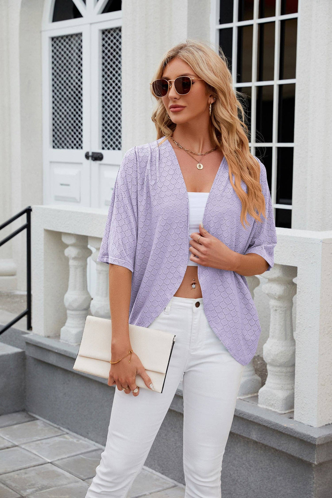 Open Front Knit Cardigan