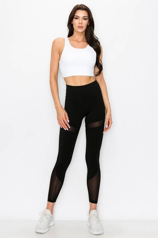 Contour Mesh Active Leggings