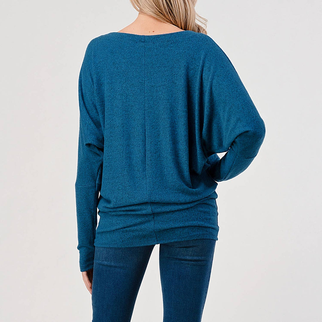 Round Neck Brushed Knit Longsleeve Dolman