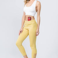 Lattice Ankle Cutout Activewear Leggings