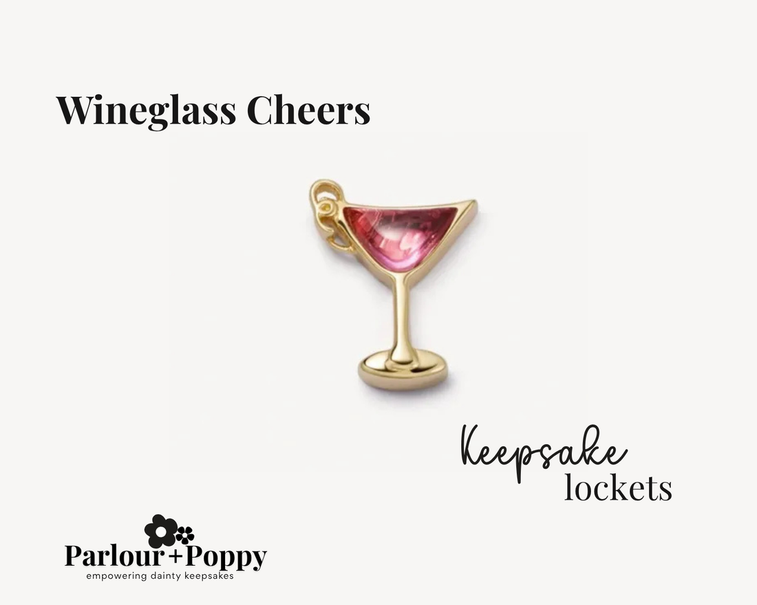 Wineglass Cheers Charm