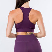 Deep V-Neck Mesh Activewear Sports Bra