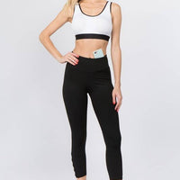 Active Crisscross Mesh Ankle Capri Legging