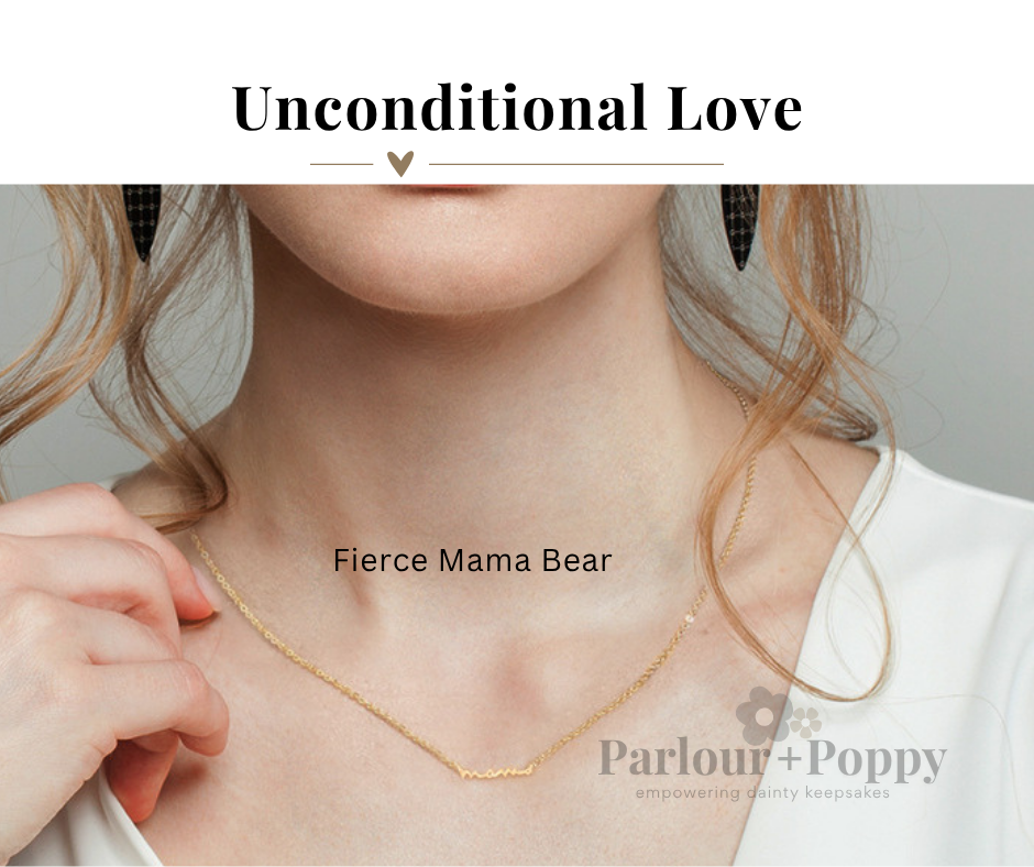 Unconditional Love Mama Script Necklace