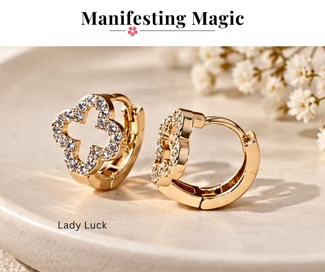Lady Luck Clover Earrings in Silver and Gold