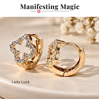 Lady Luck Clover Earrings in Silver and Gold