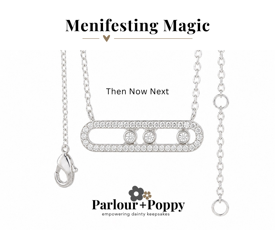 Then, Now, Next Cubic Zirconia Manifestation Necklace