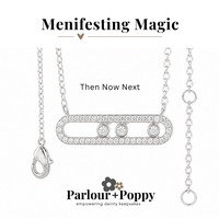 Then, Now, Next Cubic Zirconia Manifestation Necklace