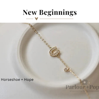 Horseshoe + Hope Dainty Gold Horseshoe Bracelet in Gold or Silver