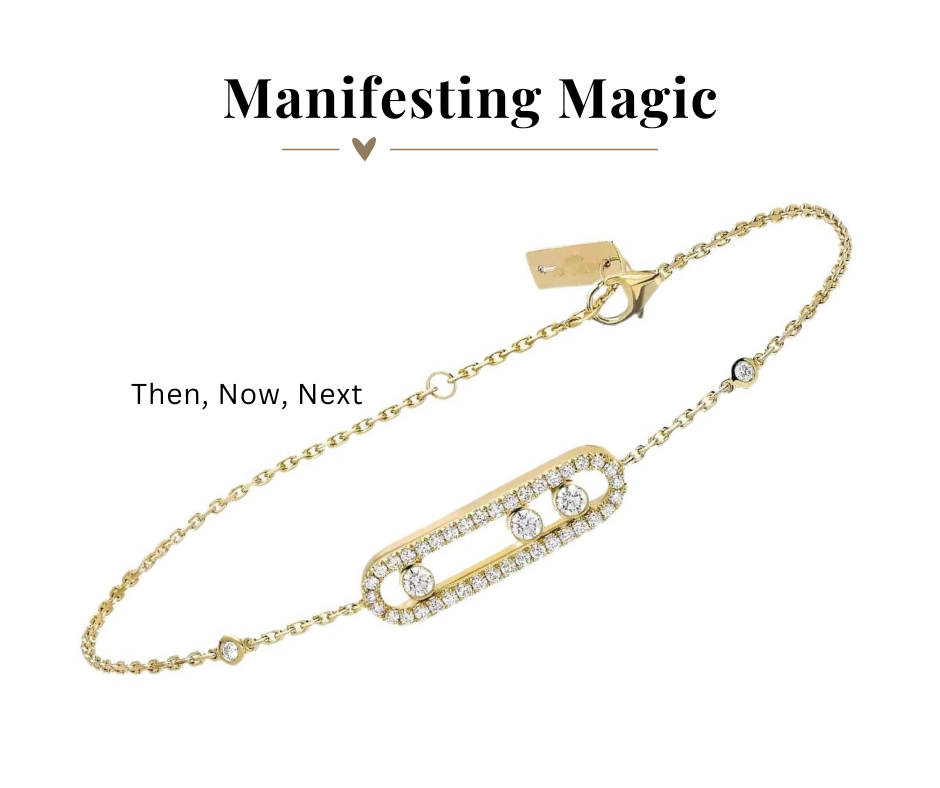 Then, Now, Next Bracelet Cubic Zirconia Manifestation Bracelet
