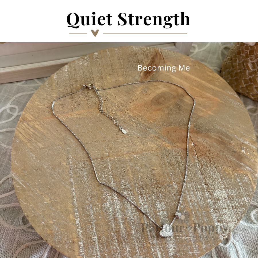 Healing Journey Becoming Me Two Hearts Necklace in Sterling Silver