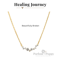 Healing Journey: Beautifully Broken Necklace CZ Sparkle Necklace