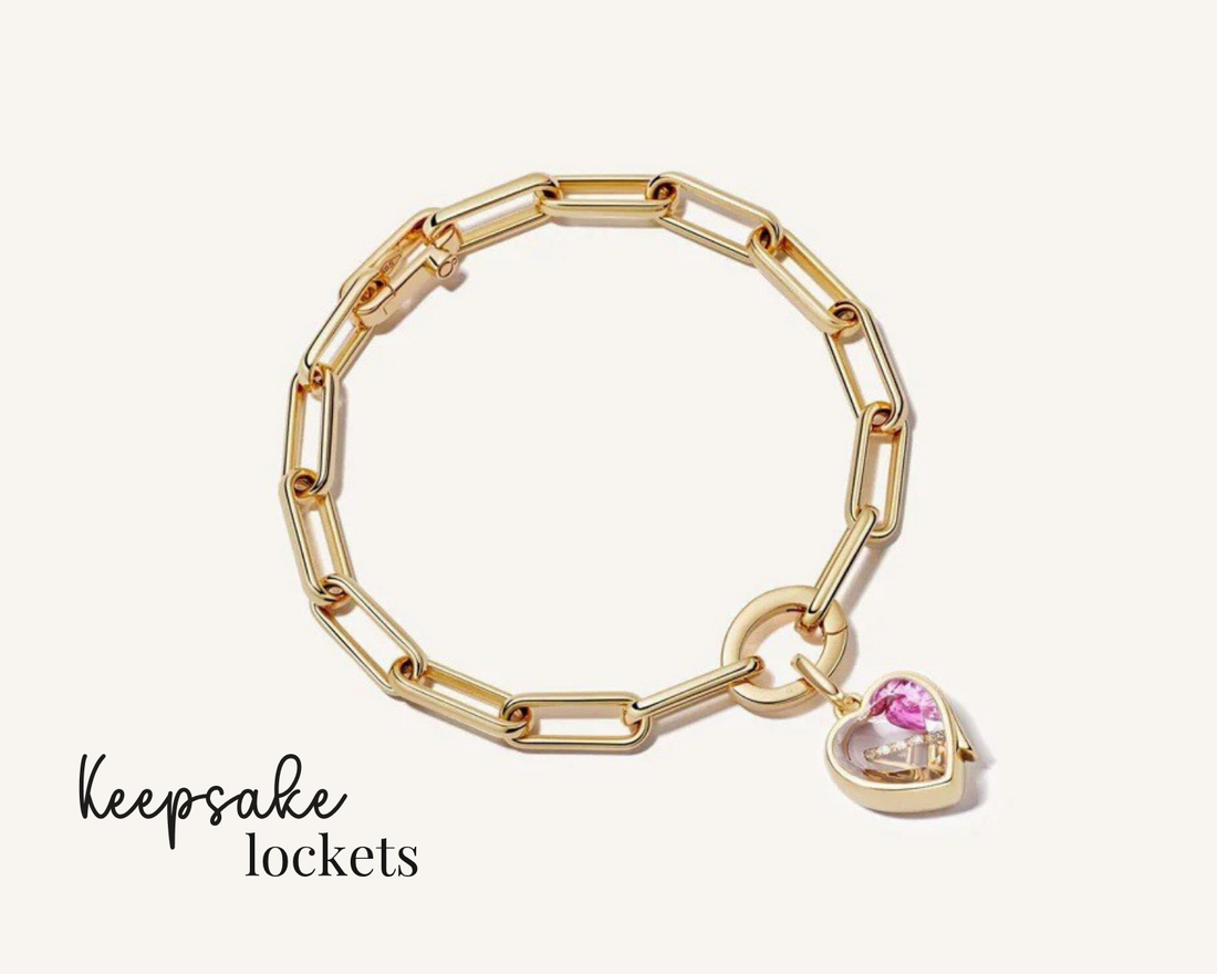 Memory Locket Gold Charm Bracelet