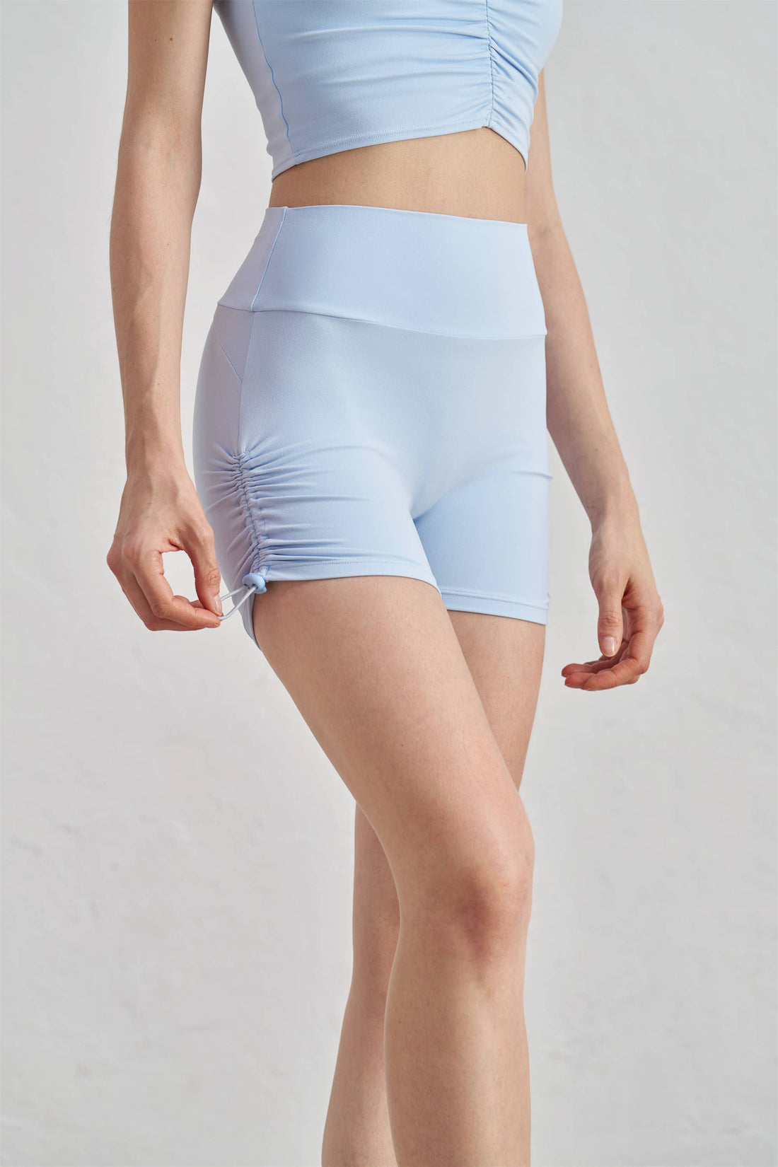 Hattie Drawstring Side Ruched Active Shorts