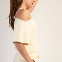 French Terry Off the Shoulder Top