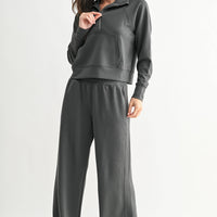 Luxe 1/4 Zip Rib Sweater