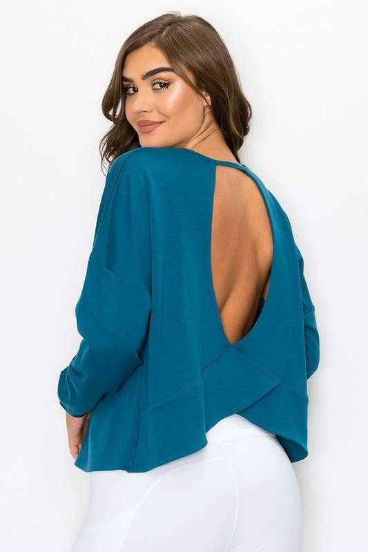 Cutout Long Sleeve Top