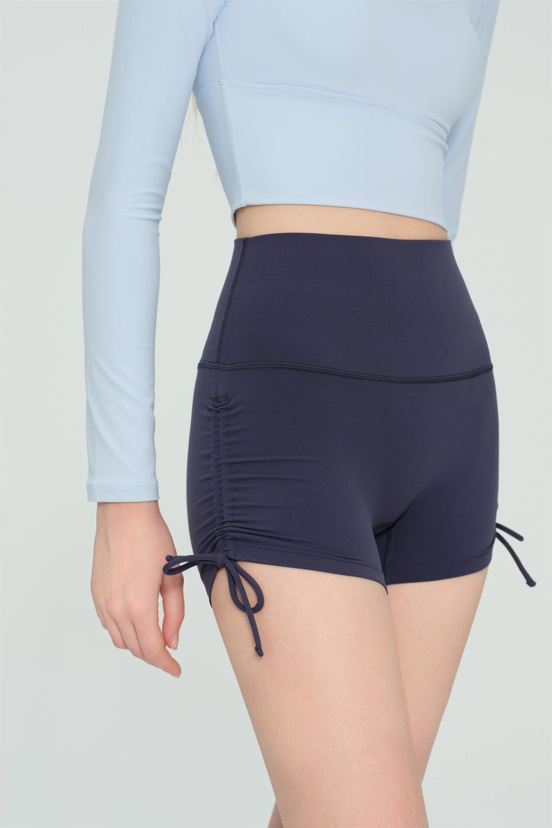 Hattie Drawstring Side Ruched Active Shorts