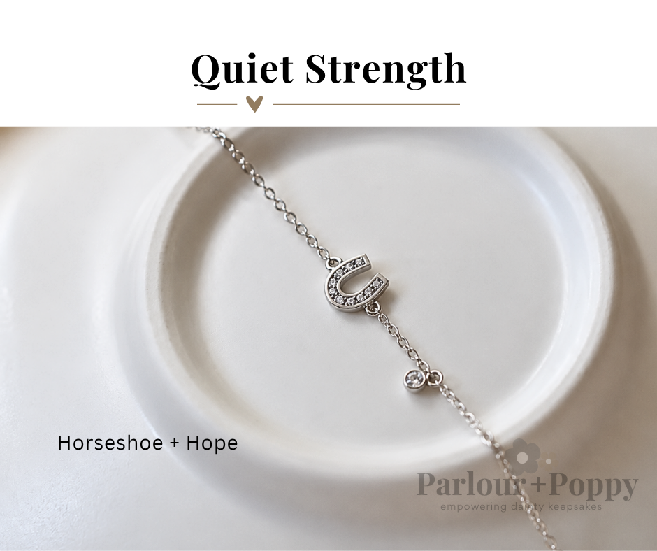 P + P Horseshoe + Hope Dainty Gold Horseshoe Bracelet in Gold or Silver