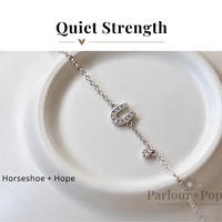 P + P Horseshoe + Hope Dainty Gold Horseshoe Bracelet in Gold or Silver