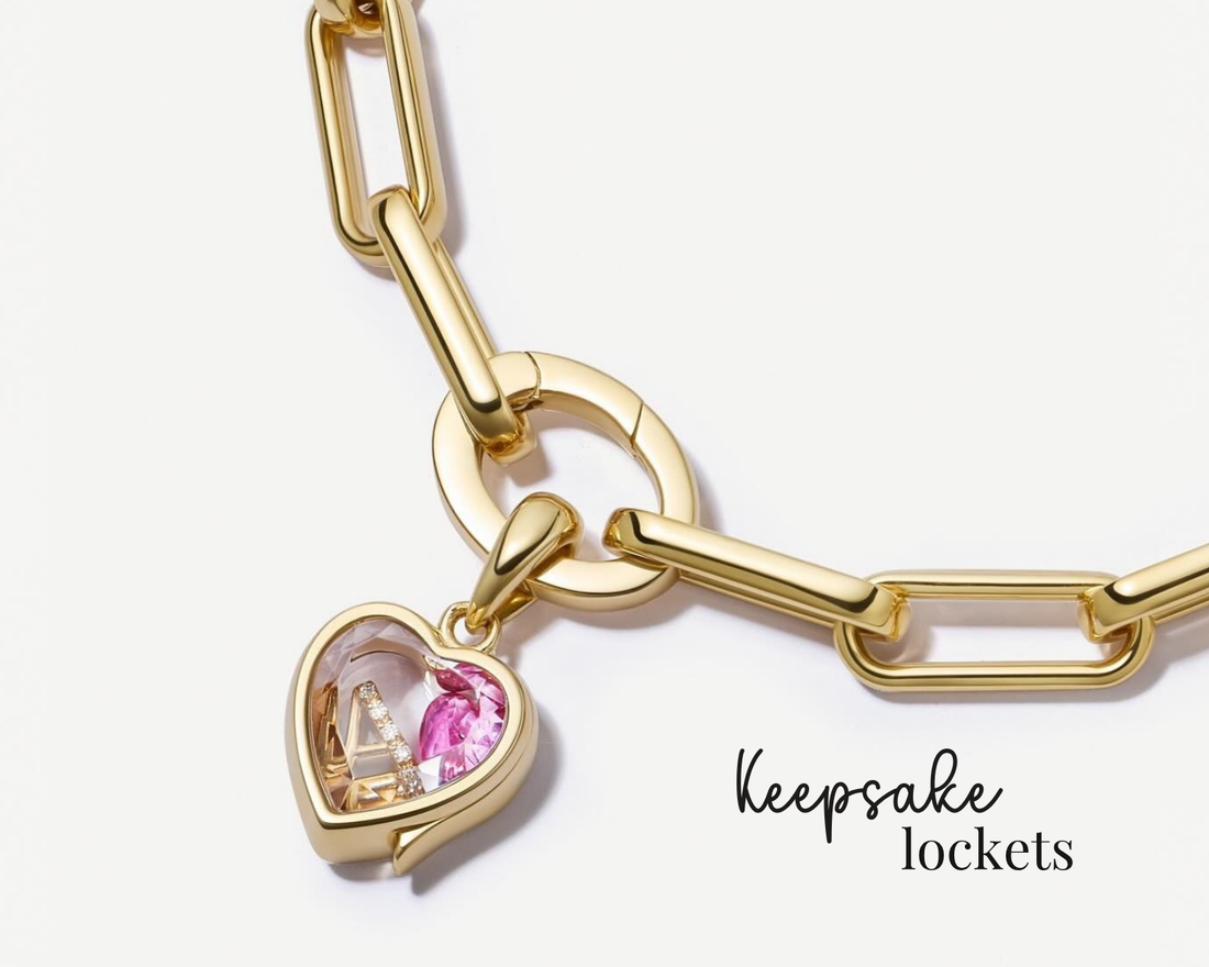 Memory Locket Gold Charm Bracelet