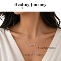Healing Journey: Beautifully Broken Necklace CZ Sparkle Necklace