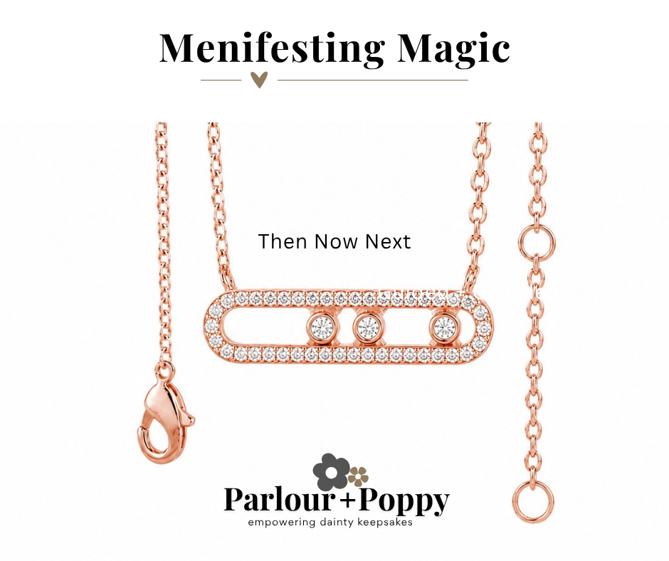 Then, Now, Next Cubic Zirconia Manifestation Necklace