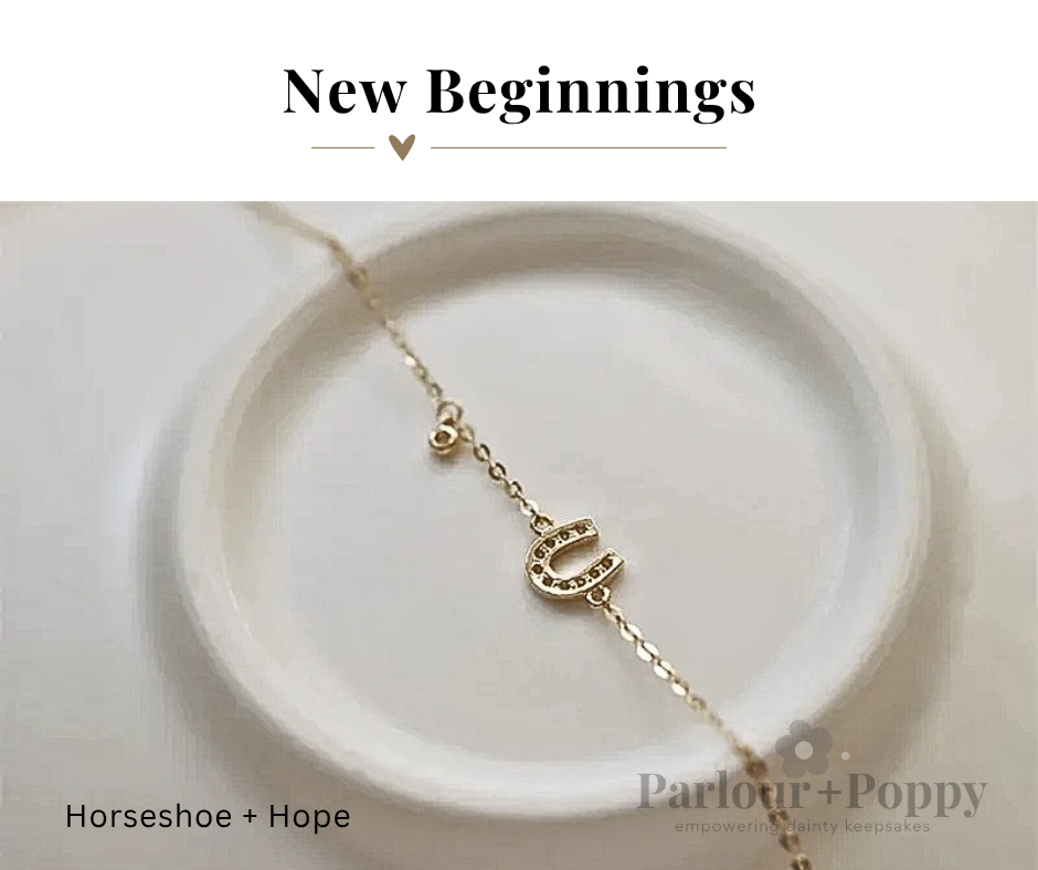 Horseshoe + Hope Dainty Gold Horseshoe Bracelet in Gold or Silver