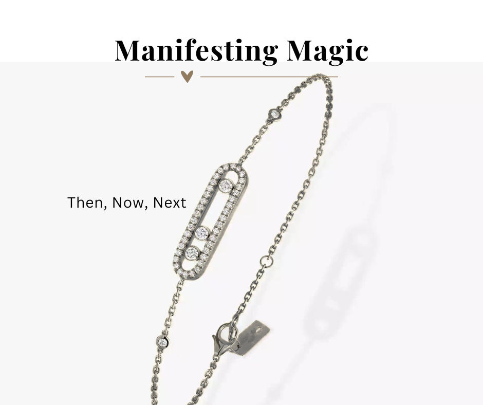 Then, Now, Next Bracelet Cubic Zirconia Manifestation Bracelet