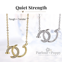 Quiet Strength "Tough and Tender" Interlocking Nail Necklace