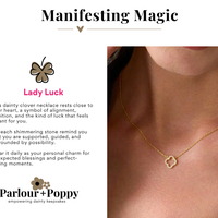 Manifesting Magic A Little Luck Clover Necklace in Silver and Gold