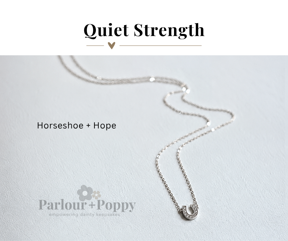 P + P Horseshoe + Hope Dainty Horseshoe + CZ Necklace