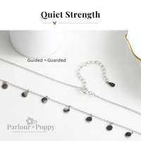 Quiet Strength Guarded and Guided Dainty Medallion Necklace in Silver and Gold