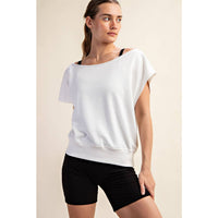 French Terry Off the Shoulder Top