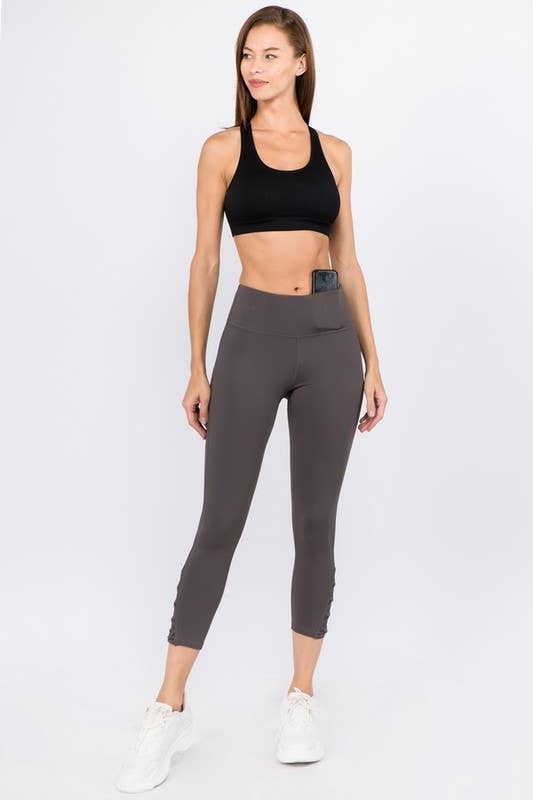 Active Crisscross Mesh Ankle Capri Legging