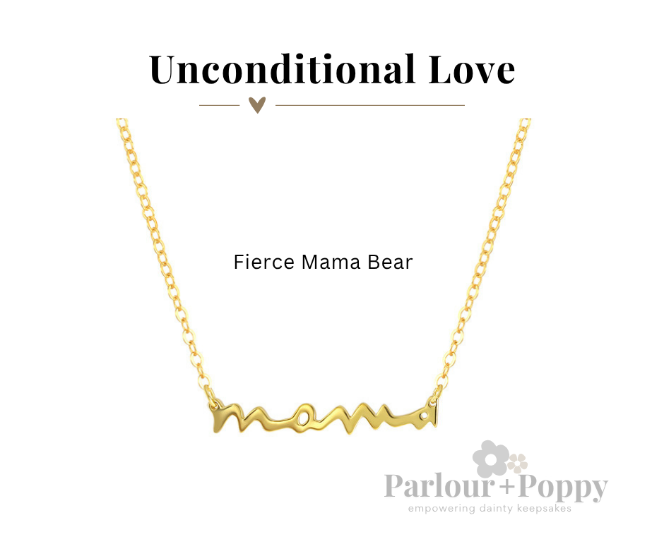Unconditional Love Mama Script Necklace