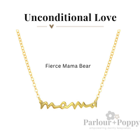 Unconditional Love Mama Script Necklace