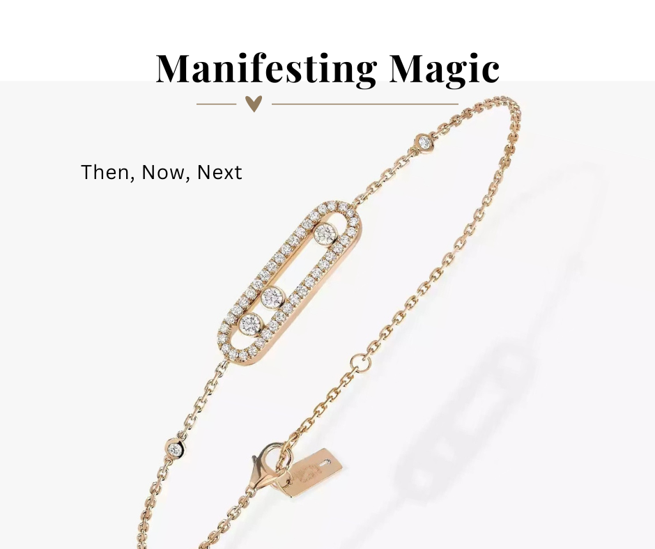 Then, Now, Next Bracelet Cubic Zirconia Manifestation Bracelet