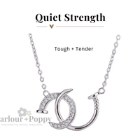 Quiet Strength "Tough and Tender" Interlocking Nail Necklace